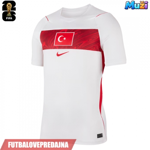 Lacne Muži Futbalové dres Turecko MS 2026 Krátky Rukáv - Preč